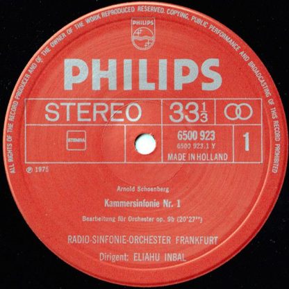 Philips 6500 923 - Kammersinfonien = Chamber Symphonies = Sympho - Image 3