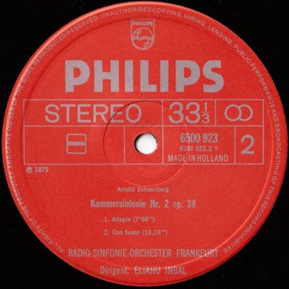 Philips 6500 923 - Kammersinfonien = Chamber Symphonies = Sympho - Image 4