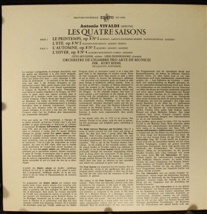 Erato STU 70058 - Les Quatre Saisons - Image 3