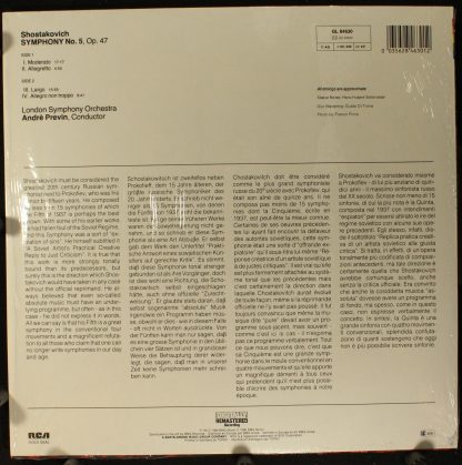 RCA Gold Seal GL 84630 - Symphony No. 5, Op. 47 - Image 2