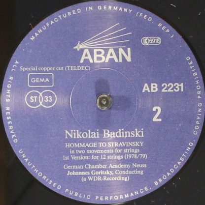 ABAN AB 2231 - Music For Strings - Image 3