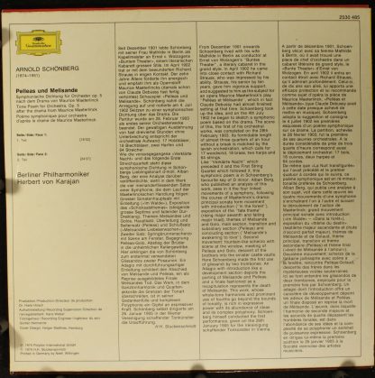 Deutsche Grammophon 2530 485 - Pelleas Und Melisande - Image 2