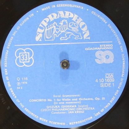 Supraphon 1410 1639 QZA - Violin Concerto No. 1 - Image 3