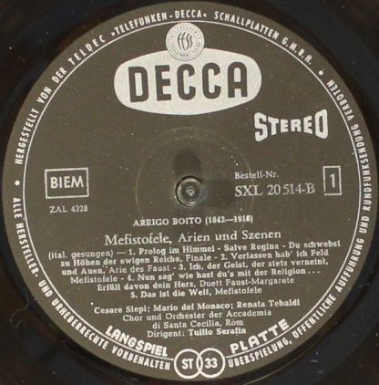 DECCA SXL 20 514-B - Mefistofele - Image 4