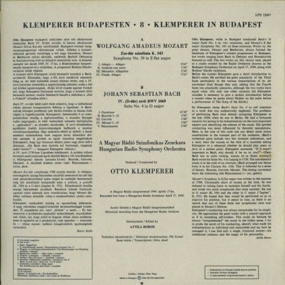 Hungaroton LPX 12667 - Symphony No. 39 In E Flat Major K.543 - S - Image 2