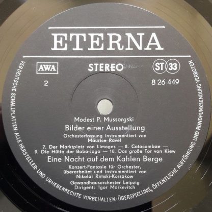 Eterna 8 26 449 - Bilder Einer Ausstellung / Eine Nacht Auf Dem - Image 4