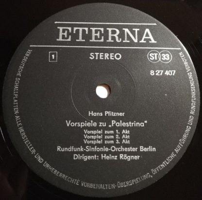 Eterna 827 407 - Vorspiele Zu "Palestrina" / Fantasie Aus "Die F - Image 3