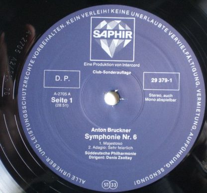 Saphir 29 379-5 - Symphonie Nr. 6 A-Dur - Image 3