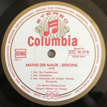 Columbia STC 91 179 - Mathis Der Maler / Musik Für Saiteninstrum - Image 3