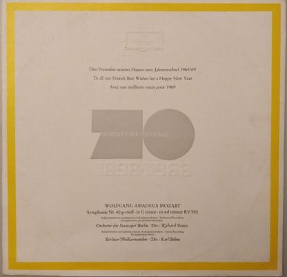 Deutsche Grammophon 642 010 - Symphonie Nr. 40 G-Moll KV 550