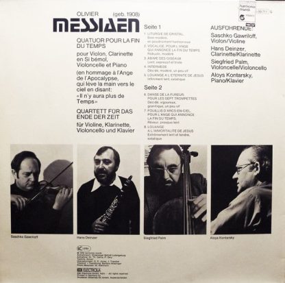Deutsche Harmonia Mundi 1 C 065-99 711 Q - Quatuor Pour La Fin D - Image 4