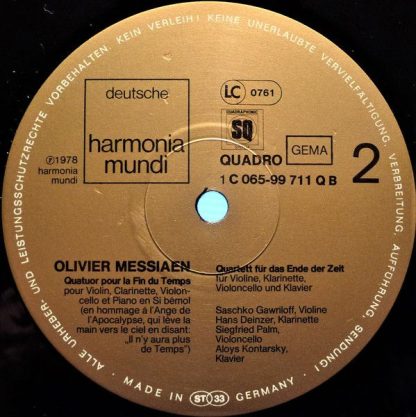 Deutsche Harmonia Mundi 1 C 065-99 711 Q - Quatuor Pour La Fin D - Image 6