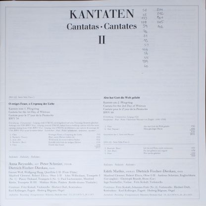 Archiv Produktion 2722 019 - Kantaten II - Cantatas II - Cantate - Image 3