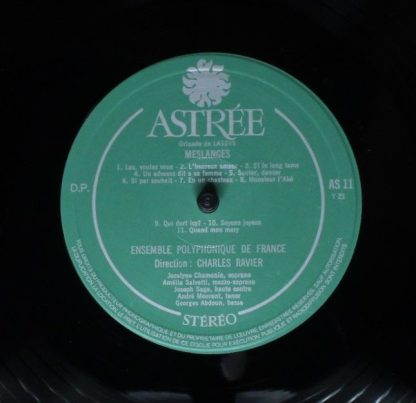 Astree AS 11 - Les Meslanges D'Orlande De Lassus - Tome I - Chan - Image 5