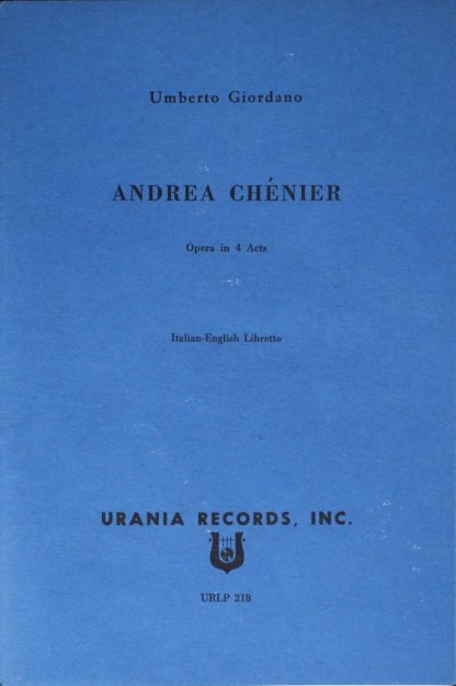 Urania Records (3) URLP 218 - Andrea Chènier - Image 3