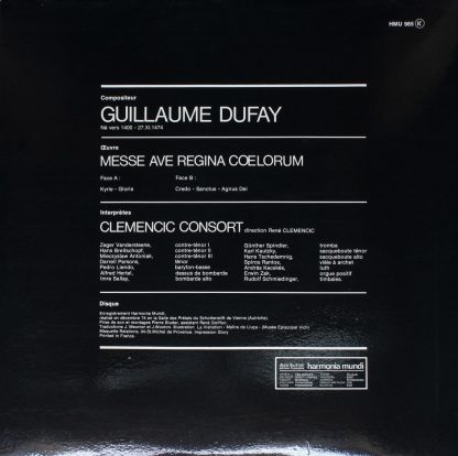 Harmonia Mundi HMU 985 - Messe Ave Regina Coelorum - Image 2