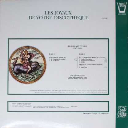 ARION ARN 38633 - Due Lettere Amorose / Laudate Dominum / Il Pia - Image 2