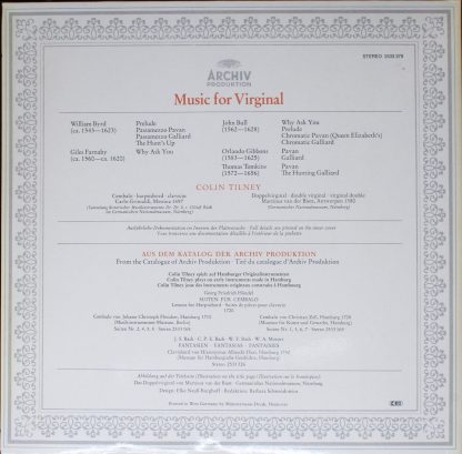 Archiv Produktion 2533 379 - Music For Virginal - Image 2