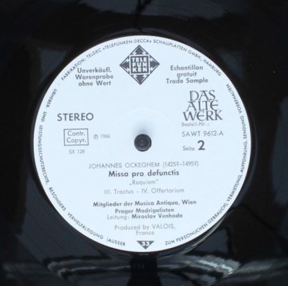 Telefunken SAWT 9612-A - Missa Pro Defunctis "Requiem" - Image 6