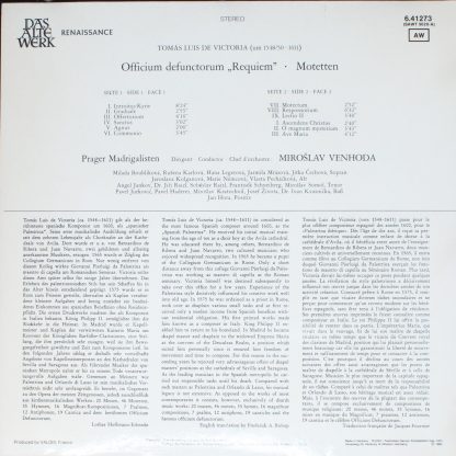 Telefunken 6.41273 - Officium Defunctorum Motetten - Image 2