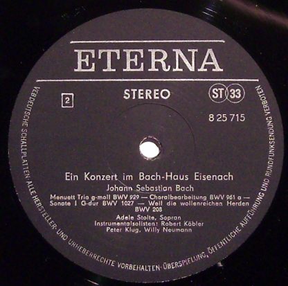Eterna 8 25 715 - Konzert Im Bach-Haus Eisenach - Image 3