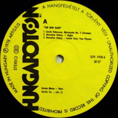 Hungaroton SLPX 11920 - The New Flute - Image 11