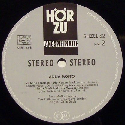 HÖR ZU SHZEL 62 - Arien Aus Den Italienischen Opern - Image 3
