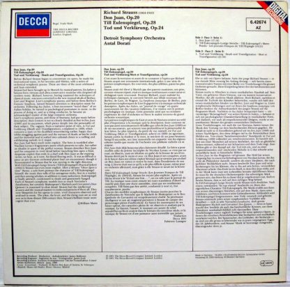 DECCA 6.42674 - Don Juan / Till Eulenspiegel / Tod Und Verklärun - Image 2