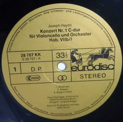 Eurodisc 28 707 KK - Berühmte Cellokonzerte - Concertos For Cell - Image 4