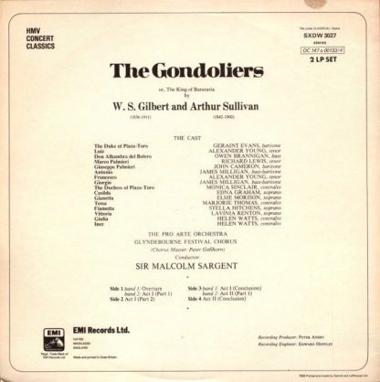 His Master's Voice SXDW 3027 - The Gondoliers - Image 2