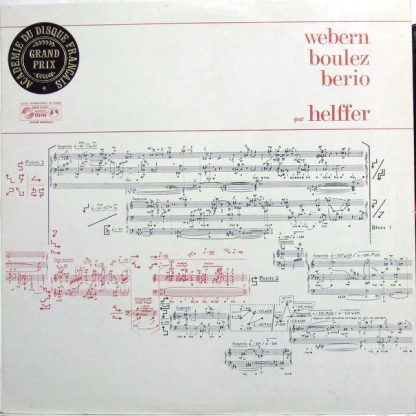 Guilde Internationale Du Disque SMS 2590 - Webern Boulez Berio P