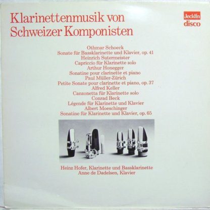 Jecklin-Disco Disco 556 - Klarinettenmusik Von Schweizer Komponi