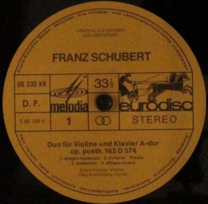 Eurodisc 88 330 KK - Duos Für Violine Und Klavier Op. 162 A-dur - Image 3