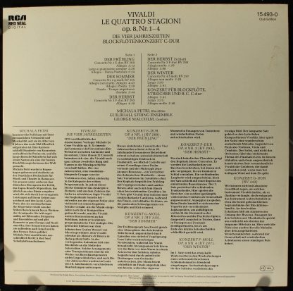 RCA Victor Red Seal 15493-0 - Vivaldi - Le Quattro Stagioni Op. - Image 2