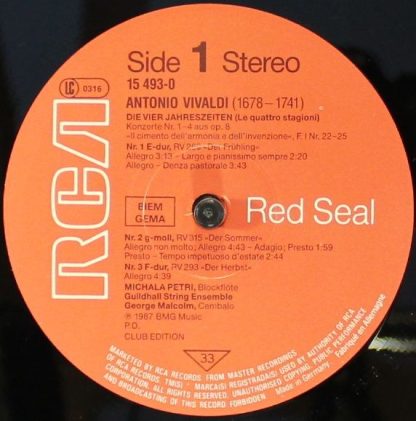 RCA Victor Red Seal 15493-0 - Vivaldi - Le Quattro Stagioni Op. - Image 3