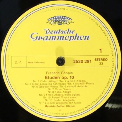 Deutsche Grammophon 2530 291 - Études Op. 10 & Op. 25 - Image 3