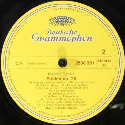 Deutsche Grammophon 2530 291 - Études Op. 10 & Op. 25 - Image 4
