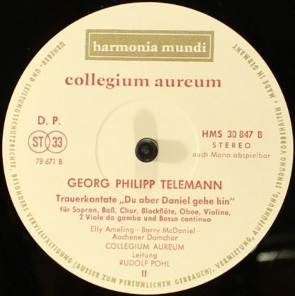 Harmonia Mundi HMS 30 847 - Actus Tragicus BWV 106 / Trauerkanta - Image 6