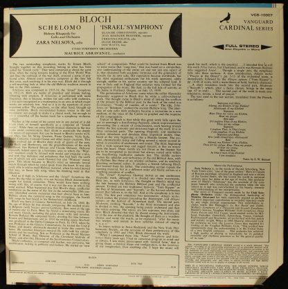 Vanguard VCS-10007 - Schelomo (Hebrew Rhapsody For Cello And Orc - Image 2