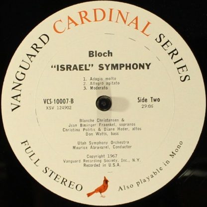 Vanguard VCS-10007 - Schelomo (Hebrew Rhapsody For Cello And Orc - Image 3