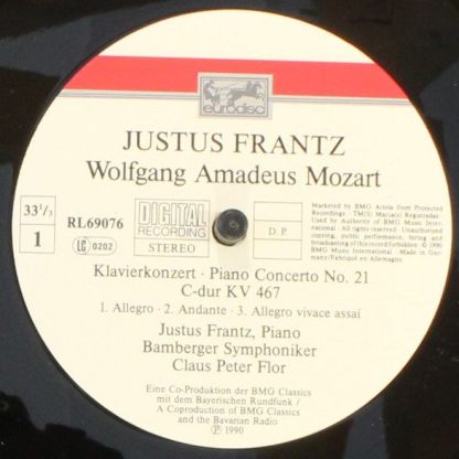 Eurodisc RL 69076 - Klavierkonzerte - Piano Concertos Nos. 21 & - Image 3