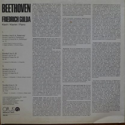 Opus 9111 0610 - Beethoven - Friedrich Gulda 4 - Image 2