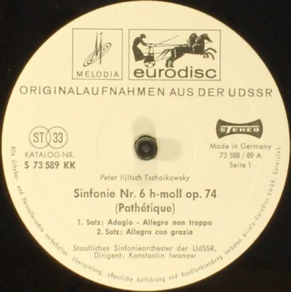 Eurodisc S 73 589 KK - Sinfonie Nr. 6  Pathétique - Image 4