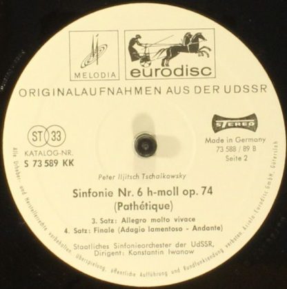 Eurodisc S 73 589 KK - Sinfonie Nr. 6  Pathétique - Image 3
