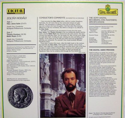 Sefel Records SEFD 5015 - Zoltan Kodaly - Image 2