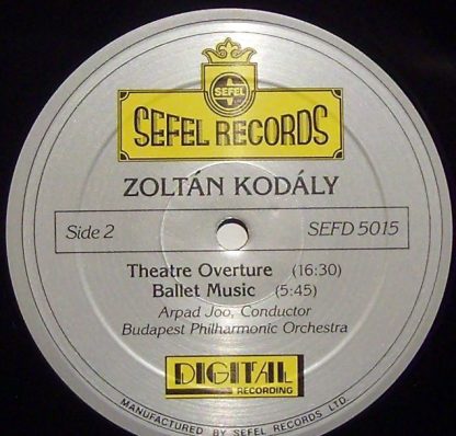 Sefel Records SEFD 5015 - Zoltan Kodaly - Image 3
