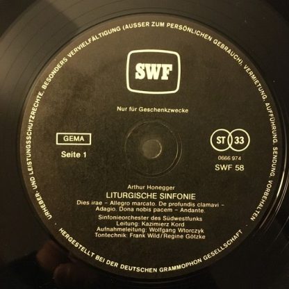 Südwestfunk SWF 58 - Liturgische Sinfonie / Pianophonie - Image 3