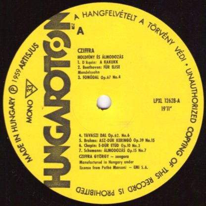Hungaroton LPXL 12628 - Holdfény És Álmodozás - Image 2