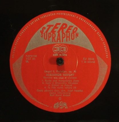 Supraphon SV 8046 - Alexander Nevsky - Image 2