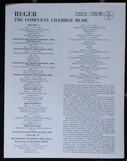 VOX (6) SVBX 587 - The Complete Chamber Music Vol. II (The Strin - Image 2